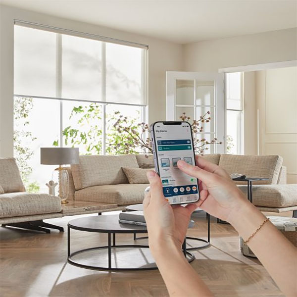 Afbeelding van mobiele telefoon voor smarthomebediening